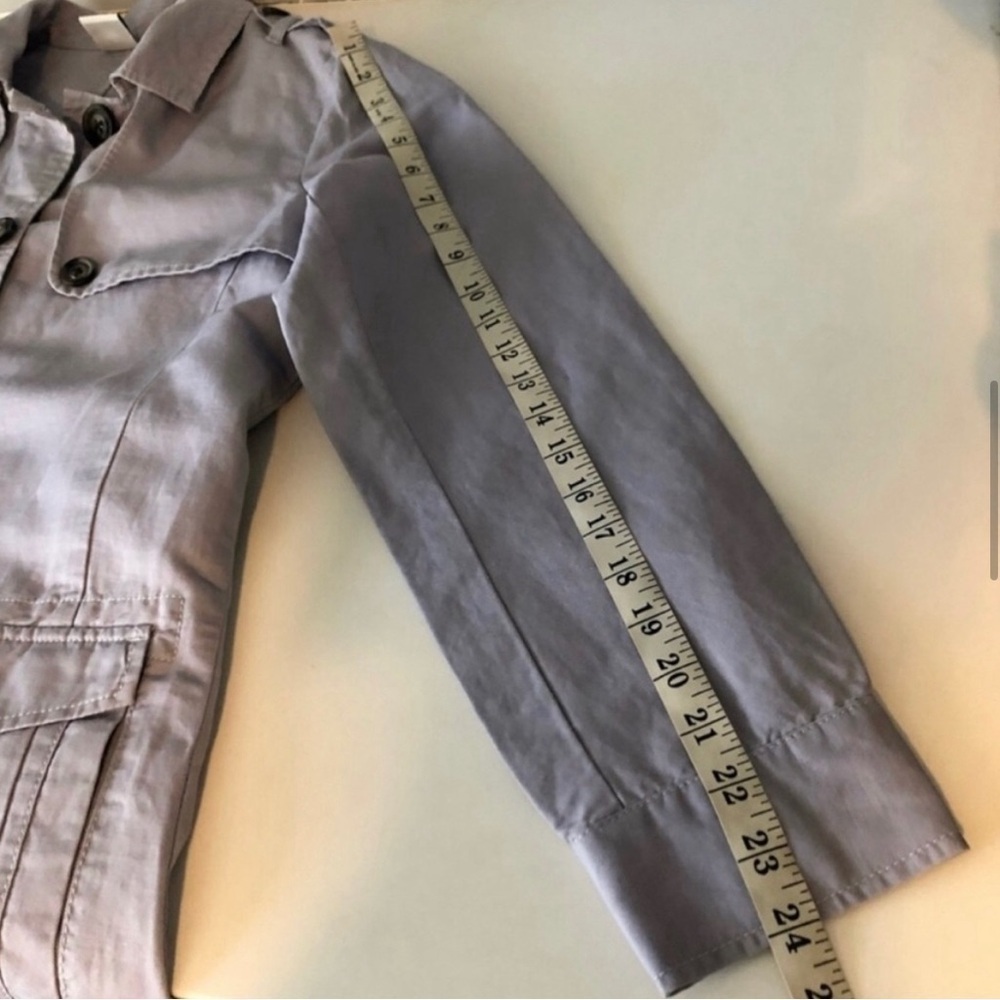 CAbi Blue/Gray Tanner Trench Coat Sz.M - Picture 8 of 16